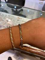 Bracelet de mode fait main en métal 3-Bracelet en laiton argenté en cuivre pour cadeaux
