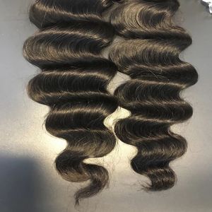 100% Extensions de cheveux Remy vietnamiens cuticule vierge crue alignée faisceaux de cheveux humains ondulés avec fermeture à lacet frontal - Product Image 3