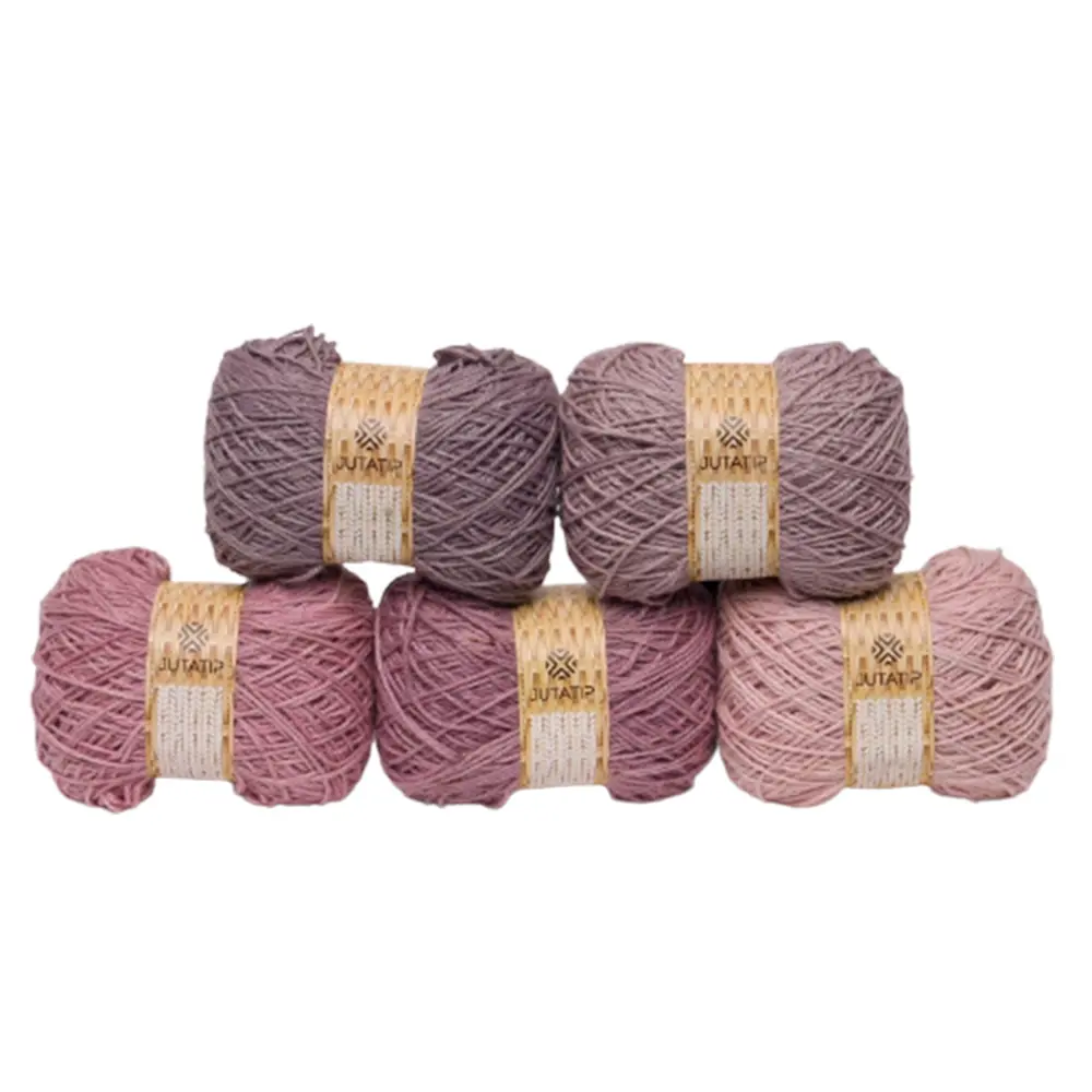 Rotolo di cotone rosa fai da te 25g nuovo cotone lavorato a maglia all'uncinetto in lana intrecciata a mano estratto da colore naturale Lac