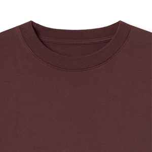 เสื้อยืดผ้าฝ้าย/ใยไผ่ 200gsm พิมพ์ลายตามสั่ง โลโก้ตามสั่ง คุณภาพสูง ย้อมสีพื้น สำหรับผู้ชาย ลายสก็อต ผ้าถัก - Product Image 4