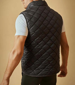 Meilleure veste chauffante d'hiver de couleur unie, col montant, sans manches, rembourrage matelassé, capuche, tissu tissé tendance, design avant, nouvelle arrivée, vente en gros - Product Image 2