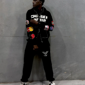 Sudadera con capucha y cremallera con diamantes de imitación y perlas personalizadas, parche bordado, ropa de calle lavada con ácido, sudaderas con capucha con diamantes de imitación y cremallera de peso pesado - Product Image 4