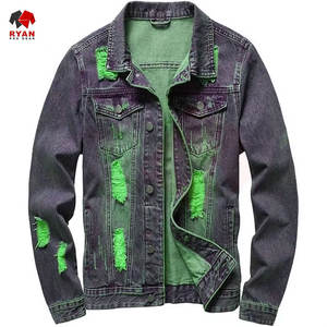 Veste en jean décontractée pour homme, design personnalisé, OEM et ODM, streetwear, mode, fabrication directe, couleur personnalisée - Product Image 2