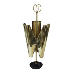 Porte-parapluie en fer plaqué or de la plus grande qualité Porte-parapluie de bureau à domicile de dernière conception à un prix abordable Rangement élégant - Product Image 3