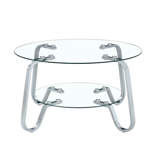 Italian Eco-Friendly Modern Minimalist Tempered Glass <b>Stainless</b> <b>Steel</b> Round Coffee <b>Table</b> Living Room Furniture Creative - Product Image 1