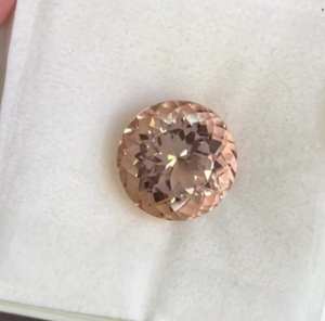 Morganita natural de corte brillante redondo, calidad semipreciosa, limpia, con certificado de morganita, gema de morganita natural. - Product Image 2