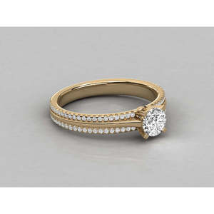 Anillo Solitario de Oro de 10K para Mujer con Diamante Cultivado en Laboratorio - Product Image 4