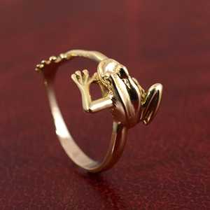 <b>Hugging</b> Frog Brass <b>Ring</b> 18k Gold Plated Ethnic Gothic <b>Ring</b> Wholesale <b>Ring</b> For Women - Product Image 4
