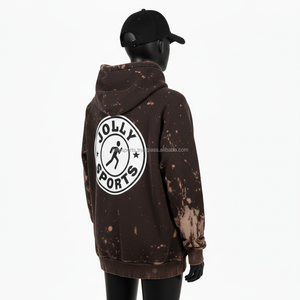 <b>Women</b> Sun Fade Hoodie GSM Cotton <b>Fleece</b> Sleeves Brown <b>Black</b> Tie Dye CustomLogo Screen Print Embroidery HeatTransfer Wash Hoodies - Product Image 5