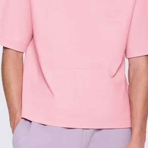 เสื้อยืดโอเวอร์ไซส์ผู้ชายผ้าคอตตอนระบายอากาศสวมใส่สบายชุดลำลองสไตล์สตรีทแวร์มีความยาวพิเศษราคาโรงงาน - Product Image 5