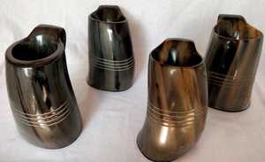 Tasse à vin en corne de buffle de haute qualité dernière conception avec une finition naturelle écologique Viking sculptée unique navire à boire de qualité supérieure - Product Image 4