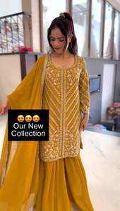 Nouvel arrivage de Salwar Kameez, designer pakistanais, avec une riche broderie cousue à la main pour des occasions de mariage élégantes - Product Image 5