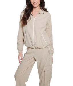 Vêtement de sport en nylon léger à séchage rapide avec capuche pour femmes en gros, ensemble deux pièces streetwear, OEM - Product Image 4
