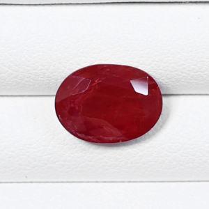 Rubí Birmano 100% Natural de la Más Alta Calidad, 5.43 Quilates, Color Rojo Intenso, Corte Ovalado, Talla de Anillo, Piedra de Nacimiento de Julio, para Hacer Anillos y Colgantes - Product Image 2
