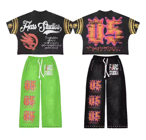 เสื้อยืดโอเวอร์ไซส์พิมพ์ลายโลโก้ผู้ชายสุดฮิต ผ้าฝ้าย 100% ทรงบ็อกซี่ ไหล่ตก สำหรับสตรีทแวร์ลำลอง - Product Image 4