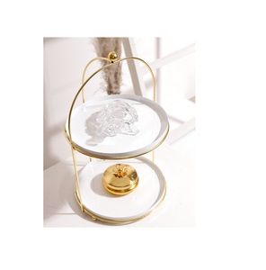 Soporte de pastel de Metal de tres niveles Soporte de pastel decorativo Último diseño Soporte de pastel de Metal para fiesta Boda y decoración del hogar - Product Image 1