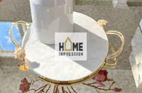 HOME IMPRESSION Nouveau Bol à Salade Minimaliste de Designer Vaisselle de Luxe en Aluminium Poli Jetable Écologique Adapté au Contact Alimentaire