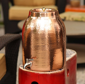 Dispensadores de agua de cobre martillado Artesanías de la mejor calidad Olla de agua de cobre pulido con espejo - Product Image 5