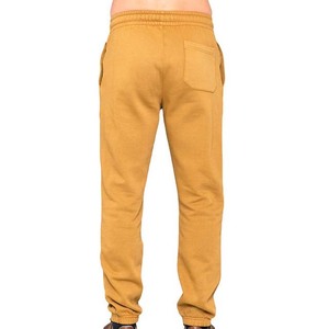Pantalons de jogging décontractés pour hommes, taille mi-haute, légers, streetwear, logo personnalisé, polyester/coton, respirant, molleton, couleur jaune - Product Image 5