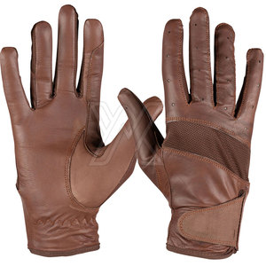 Gants d'équitation antidérapants en cuir d'hiver professionnels légers à doigts complets Design personnalisable quantité minimale de commande bas unisexe - Product Image 1