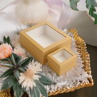 Boîte-cadeau en papier kraft taille personnalisée avec fenêtre pour boulangerie, savon et petits articles de vente au détail