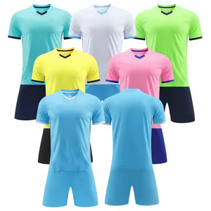 Wholesale Custom Multi-Color Soccer Uniforms Quick-Drying and Breathable Football <b>Sets</b> in Stock Breathable Material - Product Image 5