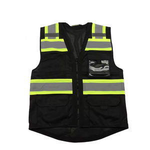 Meilleur gilet de sécurité réfléchissant imperméable haute visibilité avec gilets de sécurité au travail multi-poches Logo noir Meilleurs vêtements de sécurité - Product Image 1