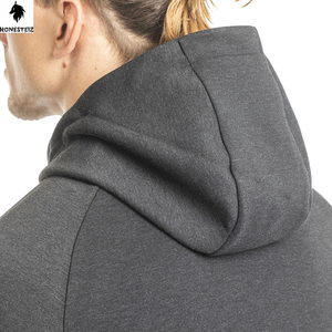 เสื้อฮู้ดแบบสวมหัวสำหรับผู้ชายผ้าฝ้ายโพลีเอสเตอร์100% ออกแบบได้ตามต้องการผ้าเทอร์รี่น้ำหนักเบาสบายๆสีพื้นพัฟสำหรับฤดูหนาว - Product Image 6