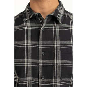 Chemises décontractées pour hommes à col montant 100 % coton flanelle, chemises d'affaires ODM à motif écossais - MN-CS-WS25-295 - Product Image 6