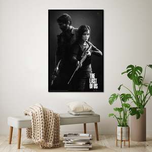 Affiche portrait sur toile pour The Last of Us, art mural noir et blanc - Product Image 1