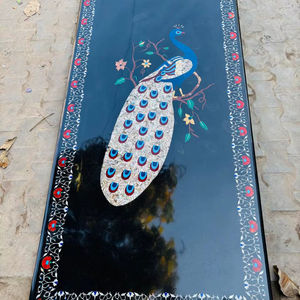 Table de salle à manger en marbre élégant Top Artisan Design Entrée Ferme Appartement Hôtel École Villa Parc Surface Durable Cour - Product Image 1