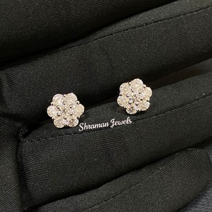 8MM 10MM 12MM Iced Out Hip Hop Style VVS Moissanite Diamant Boucles D'oreilles 10K Or Massif Bijoux Goujons Passe Testeur Produit - Product Image 4