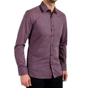Camisa Casual Elegante Clásica de Manga Larga para Hombre, Versátil, Cómoda, 100% Algodón Estampado, Elección Perfecta para Eventos, Atuendo Elegante - Product Image 1