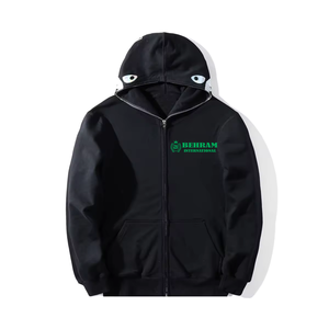 Sweat à capuche unisexe personnalisable 350 g/m² entièrement zippé, chaud pour l'hiver, 100 % coton, tissu français, molleton épais, impression en relief, OEM, séchage rapide - Product Image 6