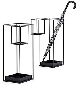 ที่วางร่มพร้อมถาดรองหยด,ขาตั้งร่มโลหะทรงสี่เหลี่ยมทำด้วยมือตามสั่ง - Product Image 6