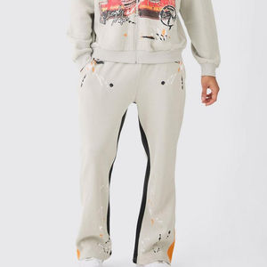 Survêtement d'hiver en molleton de coton avec pantalon cargo imprimé et sweat à capuche pour homme, décontracté, respirant et personnalisable - Product Image 4