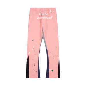 New 2025 High Quality Casual Flared Jogger Track Pants Patchwork Elastic Waistband Stacked <b>Flare</b> Sweatpants Made By RAM Industry - Product Image 5