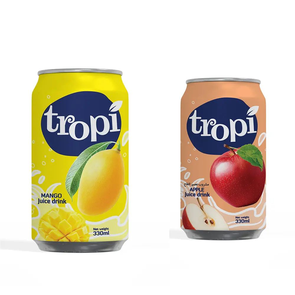 Vente en gros de boisson de jus de fruits tropicaux TROPI Vietnam emballés dans des boîtes de conserve-Prix bon marché-Échantillon gratuit