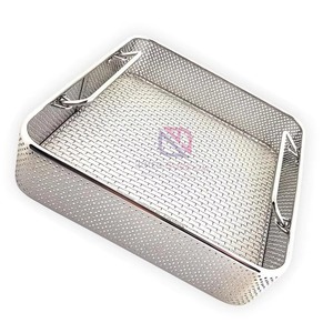 Panier en treillis métallique standard en acier inoxydable, solution de stockage chirurgical manuelle, haute qualité, prix bas pour toutes les industries - Product Image 3