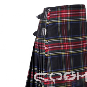 Nouveauté Kilt Tartan Stewart de haute qualité sur mesure noir gothique utilitaire unisexe adulte Bondage fétiche accessoires Pakistan - Product Image 2