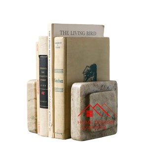 Sujetalibros de mármol blanco decorativo en forma de puente verde en forma de escalera para decoración de mesa de hogar y oficina sujetalibros con mármol Natural - Product Image 2