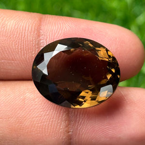 Fabricación de joyas pulidas de corte ovalado de cuarzo ahumado Natural de alta calidad, directamente del fabricante de la India, piedras preciosas sueltas calibradas - Product Image 2