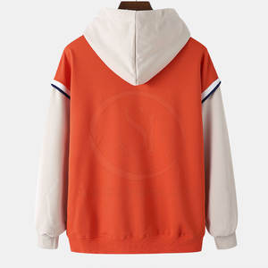 Qualité hommes sweats à capuche 100% coton hiver saison vêtements vêtements solide motif Street Wear col à capuche lavé techniques - Product Image 2