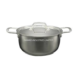 Grande demande Casserole droite de 26 cm en acier inoxydable personnalisée Bon marché Batterie de cuisine domestique Marmite à gaz Vente en gros Cambodge - Product Image 1