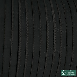 Cordon en liège rond gris foncé de qualité supérieure - Product Image 2