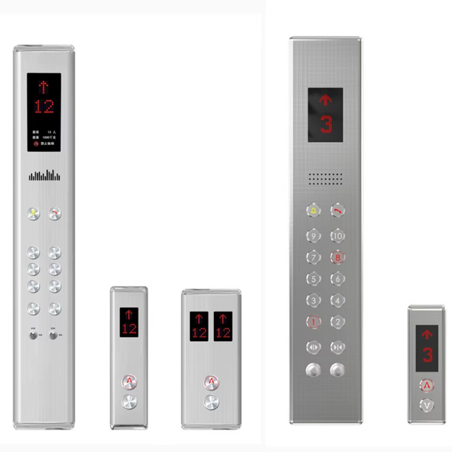 Office Passenger  Elevator Stainless Steel LCD Hop Cop Lop Elevator Spare Parts
