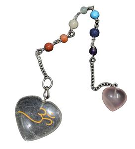 Pendules de guérison en cristal Quartz, pendules de cœur en cristal pour la radiesthésie - Product Image 1