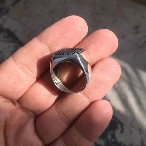 Bague en diamant noir naturel, émeraude, perle et rubis, or 10K 18K, argent sterling 925, or blanc, cadeau d'anniversaire personnalisé, bijoux pour femmes - Product Image 2