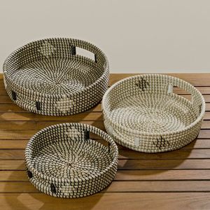 Bandeja de servicio de ratán hecha a mano para decoración del hogar de diseño único moderno o bandeja de caña o bambú a un precio razonable - Product Image 3