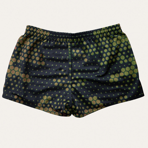 Pantalones cortos de rugby de 100% poliéster personalizados para mujeres y adultos ecológicos, logotipo bordado personalizado, impresión transpirable, servicio Oem - Product Image 4